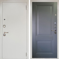 Входная дверь Аргус ЛЮКС 3К Снежно-белый Люкс 3к металл Снежно-белый + Соло Антрацит софт