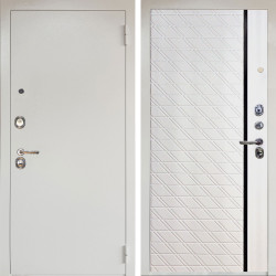 Входная дверь Аргус ЛЮКС 3К Снежно-белый Люкс 3к металл Снежно-белый + Тори Софт милк