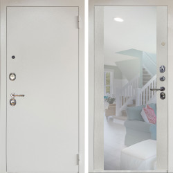 Входная дверь Аргус ЛЮКС 3К Снежно-белый Люкс 3к металл Снежно-белый + Вояж Белое дерево