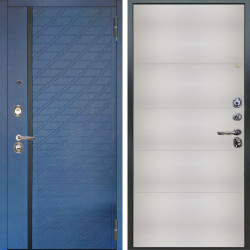 Входная дверь Аргус ЛЮКС 3К Тори Синий софт + Агат Вельвет белый горизонт