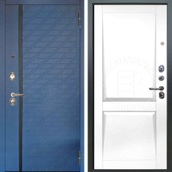 Входная дверь Аргус ЛЮКС 3К Тори Синий софт + Ариана Белая эмаль