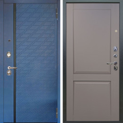 Входная дверь Аргус ЛЮКС 3К Тори Синий софт + Ариана Серая эмаль