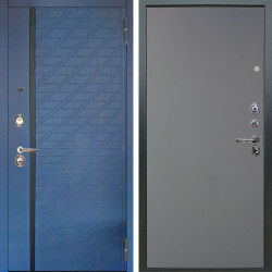 Входная дверь Аргус ЛЮКС 3К Тори Синий софт + Элегант Силк маус