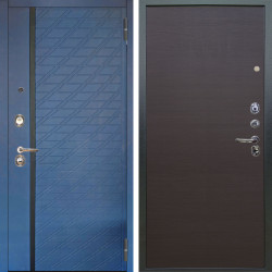 Входная дверь Аргус ЛЮКС 3К Тори Синий софт + Элегант Венге горизонт