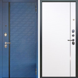 Входная дверь Аргус ЛЮКС 3К Тори Синий софт + Гауда Роял вуд белый