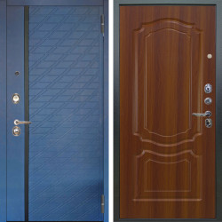 Входная дверь Аргус ЛЮКС 3К Тори Синий софт + Мишель Дуб рустикальный