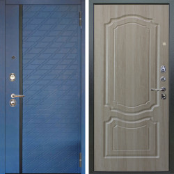 Входная дверь Аргус ЛЮКС 3К Тори Синий софт + Мишель Ларче светлый