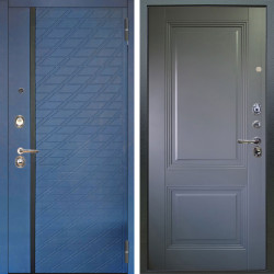 Входная дверь Аргус ЛЮКС 3К Тори Синий софт + Соло Антрацит софт