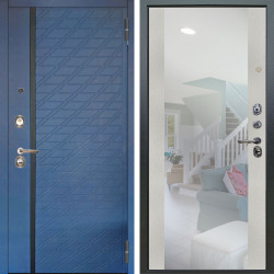 Входная дверь Аргус ЛЮКС 3К Тори Синий софт + Вояж Белое дерево