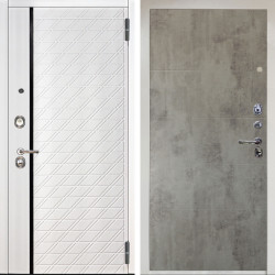 Входная дверь Аргус ЛЮКС 3К Тори Софт милк + Агат Светлый бетон