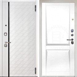 Входная дверь Аргус ЛЮКС 3К Тори Софт милк + Ариана Белая эмаль