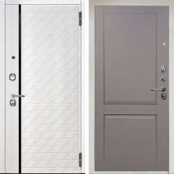 Входная дверь Аргус ЛЮКС 3К Тори Софт милк + Ариана Серая эмаль