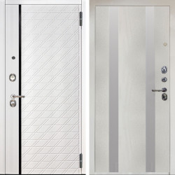 Входная дверь Аргус ЛЮКС 3К Тори Софт милк + Дуэт Белое дерево вставки Изабель