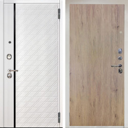 Входная дверь Аргус ЛЮКС 3К Тори Софт милк + Элегант Рустик соломенный