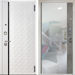 Входная дверь Аргус ЛЮКС 3К Тори Софт милк + Магнум Светлый бетон