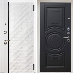 Входная дверь Аргус ЛЮКС 3К Тори Софт милк + Могадиш Черный софт
