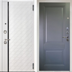 Входная дверь Аргус ЛЮКС 3К Тори Софт милк + Соло Антрацит софт