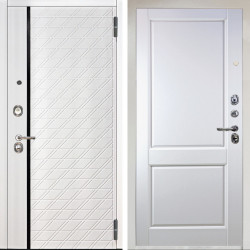 Входная дверь Аргус ЛЮКС 3К Тори Софт милк + Соренто Белая эмаль
