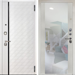 Входная дверь Аргус ЛЮКС 3К Тори Софт милк + Вояж Белое дерево