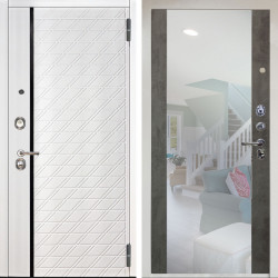 Входная дверь Аргус ЛЮКС 3К Тори Софт милк + Вояж Светлый бетон