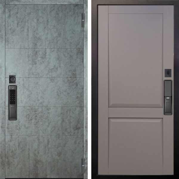 Входная дверь Аргус SMART Агат Темный бетон + Ариана Серая эмаль