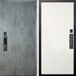 Входная дверь Аргус SMART Агат Темный бетон + Элегант Софт милк