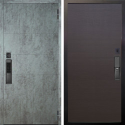 Входная дверь Аргус SMART Агат Темный бетон + Элегант Венге горизонт