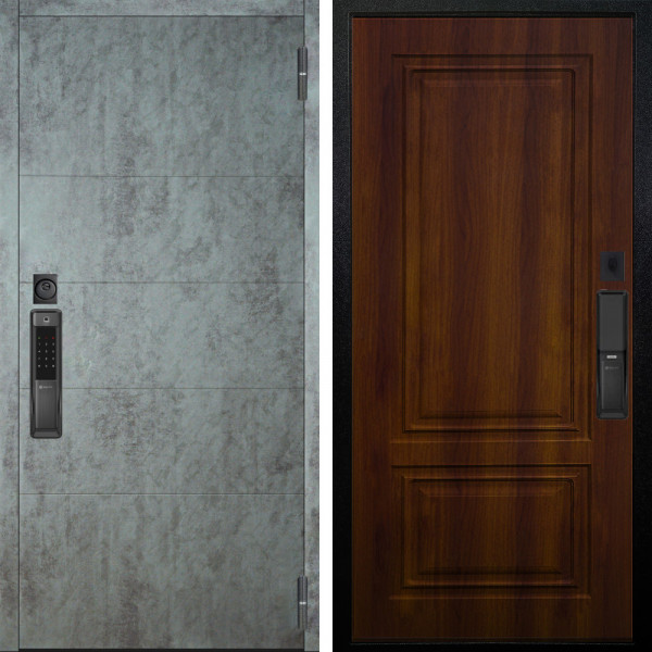 Входная дверь Аргус SMART Агат Темный бетон + Элион Дуб рустикальный