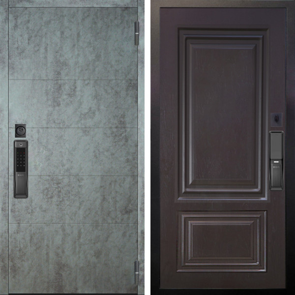 Входная дверь Аргус SMART Агат Темный бетон + Элион Горький шоколад