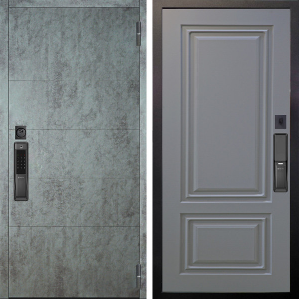 Входная дверь Аргус SMART Агат Темный бетон + Элион Силк маус