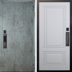 Входная дверь Аргус SMART Агат Темный бетон + Элион Софт милк