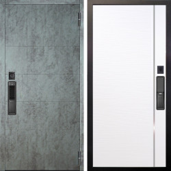 Входная дверь Аргус SMART Агат Темный бетон + Гауда Роял вуд белый