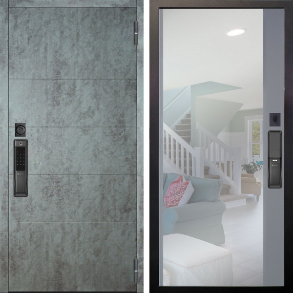 Входная дверь Аргус SMART Агат Темный бетон + Магнум Силк маус