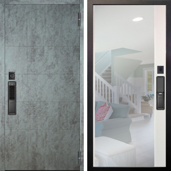 Входная дверь Аргус SMART Агат Темный бетон + Магнум Софт милк