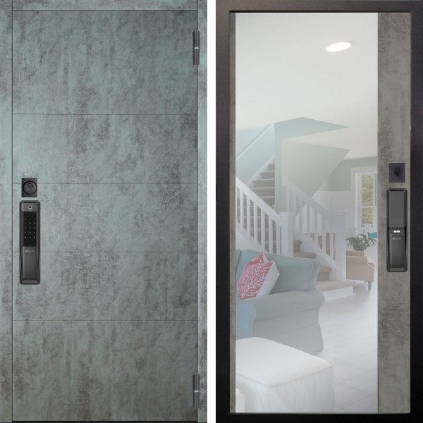 Входная дверь Аргус SMART Агат Темный бетон + Магнум Светлый бетон