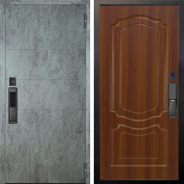 Входная дверь Аргус SMART Агат Темный бетон + Мишель Дуб рустикальный