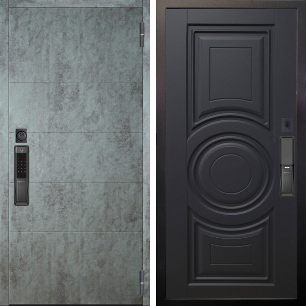 Входная дверь Аргус SMART Агат Темный бетон + Могадиш Черный софт.jpg