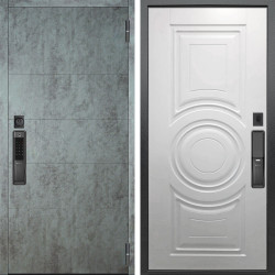 Входная дверь Аргус SMART Агат Темный бетон + Могадиш Софт милк
