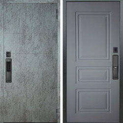 Входная дверь Аргус SMART Агат Темный бетон + Скиф Силк маус