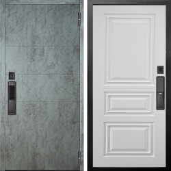 Входная дверь Аргус SMART Агат Темный бетон + Скиф Софт милк