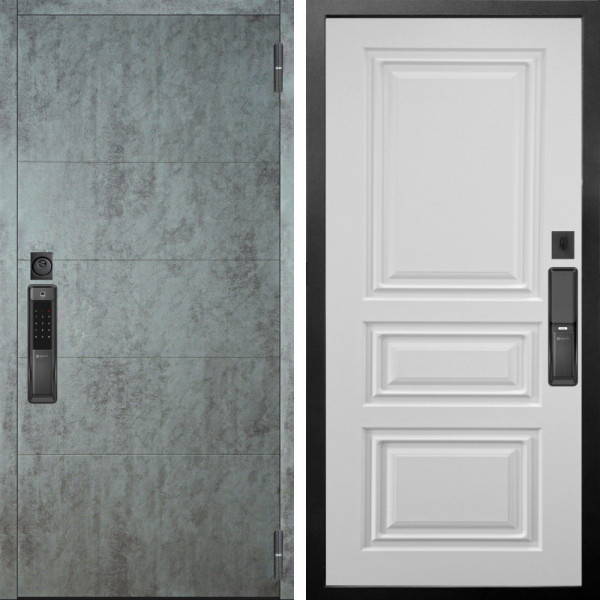 Входная дверь Аргус SMART Агат Темный бетон + Скиф Софт милк