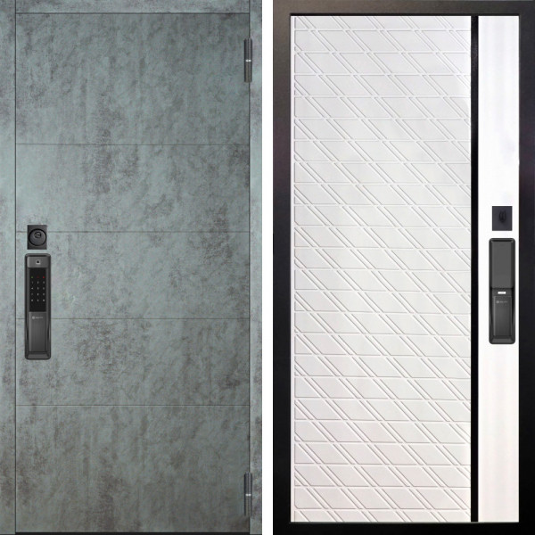 Входная дверь Аргус SMART Агат Темный бетон + Тори Софт милк