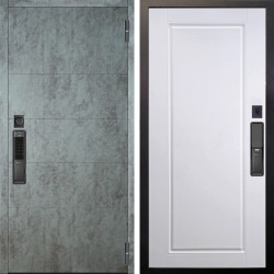 Входная дверь Аргус SMART Агат Темный бетон + Тревор Софт милк