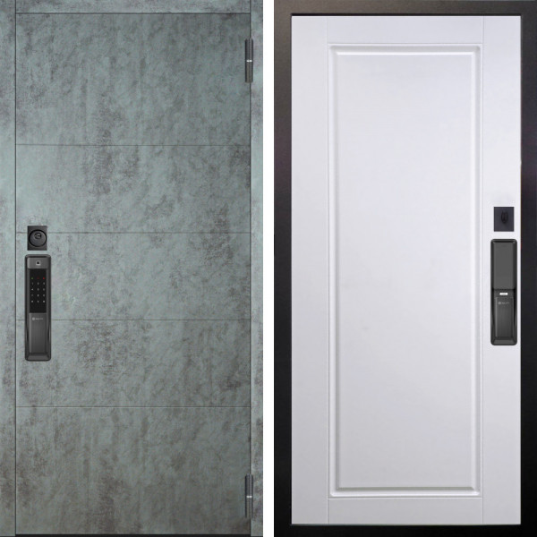 Входная дверь Аргус SMART Агат Темный бетон + Тревор Софт милк