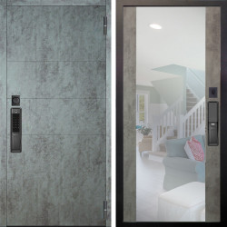Входная дверь Аргус SMART Агат Темный бетон + Вояж Светлый бетон