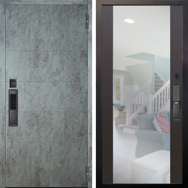 Входная дверь Аргус SMART Агат Темный бетон + Вояж Венге