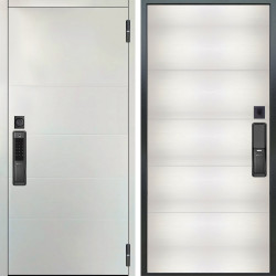 Входная дверь Аргус SMART Агат Вельвет белый горизонт + Агат Вельвет белый горизон