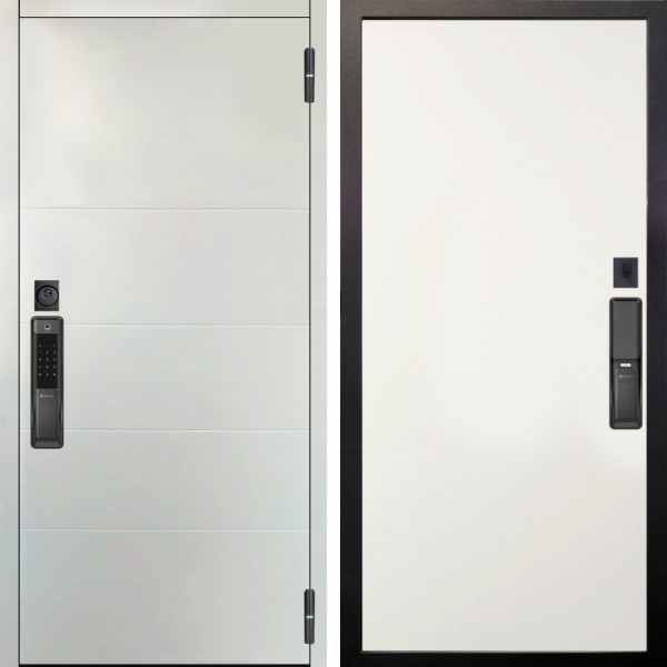 Входная дверь Аргус SMART Агат Вельвет белый горизонт + Элегант Софт милк