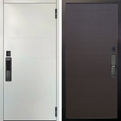 Входная дверь Аргус SMART Агат Вельвет белый горизонт + Элегант Венге горизонт