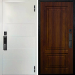 Входная дверь Аргус SMART Агат Вельвет белый горизонт + Элион Дуб рустикальный